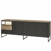 Dressoir Portofino 242cm - decor - zwart & eik