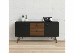 Dressoir Ry 151cm - decor - matzwart & okkernoot