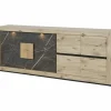 Dressoir Sacha 240cm - melamine - canyon oak & marble