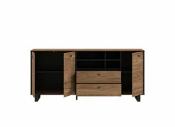 Dressoir Sewill 181cm - decor - eik & zwart