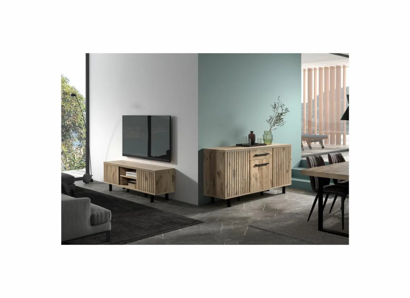 Dressoir Tim 180cm - decor - canyon oak