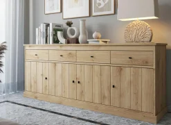 Dressoir Valencia 225cm - melamine - lichte eik