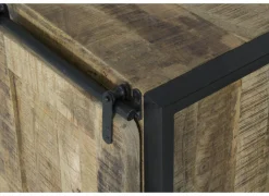 Dressoir Woodstock 200cm - mango massief & metaal - naturel & zwart