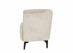 Fauteuil Capri 67x71x73cm - ribfluweel - ivoor