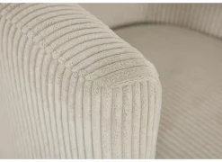 Fauteuil Capri 67x71x73cm - ribfluweel - ivoor