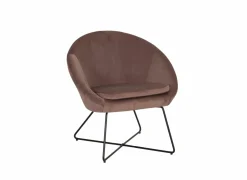 Fauteuil Juice 70x69x73,50cm - fluweel - oudroze
