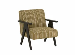 Fauteuil Malone 75x79x82cm - polyestervezel - oker/wit