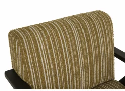 Fauteuil Malone 75x79x82cm - polyestervezel - oker/wit