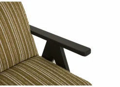 Fauteuil Malone 75x79x82cm - polyestervezel - oker/wit