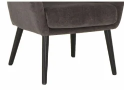 Fauteuil Pacha 70x60x82cm - stof - grijs