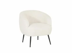 Fauteuil Teddy Bear 68x70x73cm - bouclé - ivoorwit