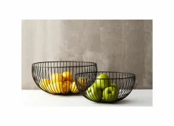 Fruitmand Wire Ø35cm - staal - zwart