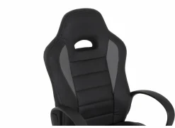 Gamestoel Maquina 60x65x120cm - lederlook - zwart & grijs