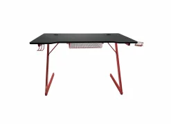 Gamingbureau Roald 120x60x74cm - melamine & metaal -  rood & zwart