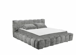 Gestoffeerd bed Bexley 180x200cm - stof - grijs inclusief bodem en matras
