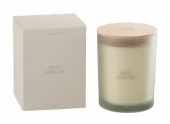 Geurkaars Musc Obscur Ø10,5x14cm - glas/paraffine - beige  beige