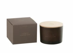 Geurkaars Vanille H10cm 28h - bruin