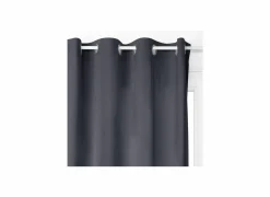 Gordijn Blackout 140x260cm fluweel - polyestervezel - donkergrijs