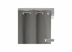 Gordijn verduisterend 135x240cm - polyestervezel - grijs - set van 2