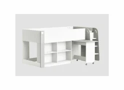 Halfhoogslaper Hampton 90x200cm - decor - wit & grijs