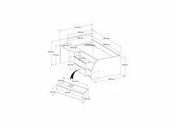 Halfhoogslaper Milky 90x200/190cm - decor -  eik & zwart