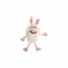 Handpop Monster to go Flöckchen  H33cm - polyester - wit/roze
