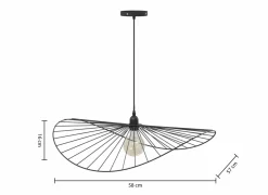 Hanglamp Adelia Ø58cm - staal - zwart