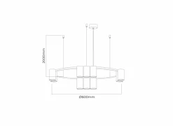 Hanglamp Ø60cm 10xGU10 - aluminium - brons