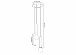 Hanglamp Ø35cm 2xGU10 3xE27 - aluminium - zwart