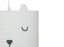 Hanglamp kinderkamer Toxey Ø28xH28cm - bouclé - wit