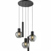 Brilliant Hanglamp Ligari Ø60cm 3xE27 & 2xGU10 black smoked