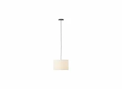 Brilliant Hanglamp Teddy 1x20W E27 Ø35cm - metaal/stof - beige