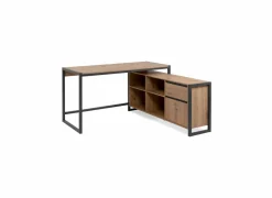 Hoekbureau Denver 139x142x75cm - decor - artisanale eik & antraciet