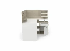Hoekbureau Malicia 122x116x120cm - decor - wit & eik