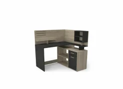 Hoekbureau Malicia 122x116x120cm - decor - zwart & eik