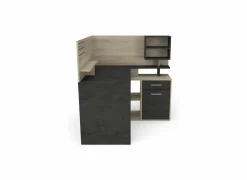 Hoekbureau Malicia 122x116x120cm - decor - zwart & eik