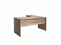 Hoekbureau Merida 160x144x75cm - melamine - bruin