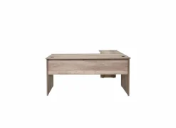 Hoekbureau Merida 160x144x75cm - melamine - bruin