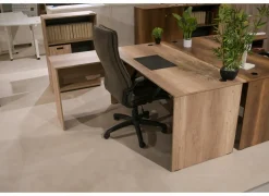 Hoekbureau Merida 160x144x75cm - melamine - bruin