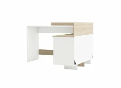 Demeyere Hoekbureau Thales 128x106cm - decor - brushed oak & white pearl
