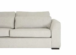 Hoeksalon Alcamo 331x184cm - stof - grijs met poef