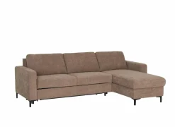 Hoeksalon Alea 291x190cm - stof - siena met bedfunctie & opbergruimte