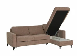 Hoeksalon Alea 291x190cm - stof - siena met bedfunctie & opbergruimte