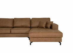 Hoeksalon Alicante 373x228cm - stof - cognac