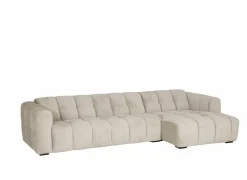 Hoeksalon Alps 322x158cm - stof - beige