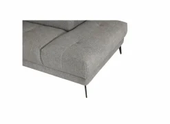 Hoeksalon Amira 290x228cm - stof - grijs met relax