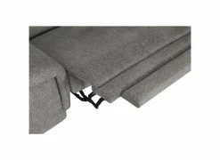 Hoeksalon Amira 290x228cm - stof - grijs met relax