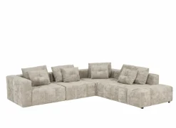 Hoeksalon Argus 327x283cm - stof - taupe