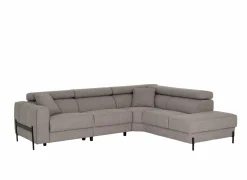 Hoeksalon Arkon 296x238cm - stof - taupe met relax