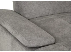 Hoeksalon Artus 371x260cm - stof - grijs